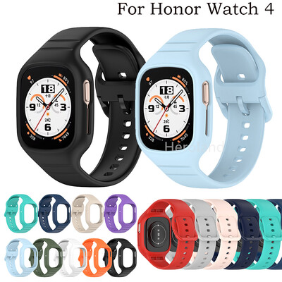 Curea de ceas sport din silicon pentru Huawei Honor Watch 4 Curea Smarwatch Bratara pentru Honor Watch4 Accesorii pentru bratara Curea 2 in 1