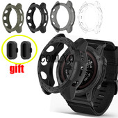 За Garmin Tactix 7 Pro Enduro 2 Fenix 7X Case TPU броня Защитен капак на обвивката Порт за зареждане Прахоустойчив щепсел