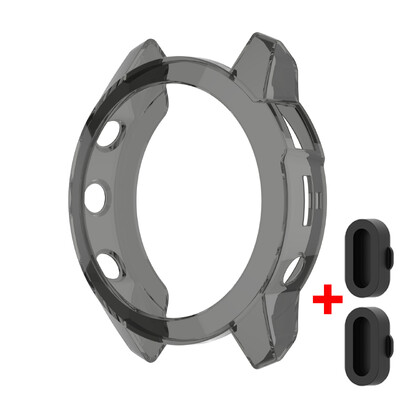 За Garmin Tactix 7 Pro Enduro 2 Fenix 7X Case TPU броня Защитен капак на обвивката Порт за зареждане Прахоустойчив щепсел