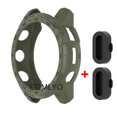 За Garmin Tactix 7 Pro Enduro 2 Fenix 7X Case TPU броня Защитен капак на обвивката Порт за зареждане Прахоустойчив щепсел