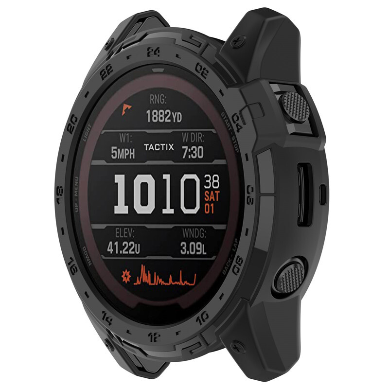 За Garmin Tactix 7 Pro Enduro 2 Fenix 7X Case TPU броня Защитен капак на обвивката Порт за зареждане Прахоустойчив щепсел