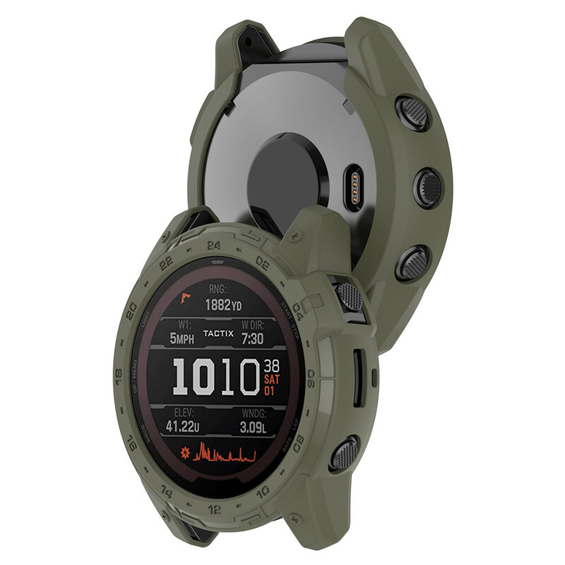За Garmin Tactix 7 Pro Enduro 2 Fenix 7X Case TPU броня Защитен капак на обвивката Порт за зареждане Прахоустойчив щепсел