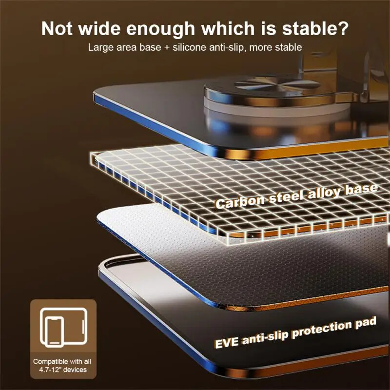 Nosač za prijenosno računalo Nosač za mobilni telefon i tablet od aluminijske legure višenamjenski nosač za radnu površinu Rotacija od 360 stupnjeva sklopivi