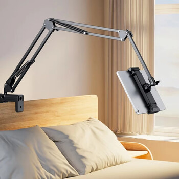 Universal Tablet Stand Clip Lazy Bracket Ευέλικτο αρθρωτό βραχίονα αλουμινίου βάση στήριξης tablet για όλες τις συσκευές 4-11 ιντσών