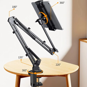 Universal Tablet Stand Clip Lazy Bracket Ευέλικτο αρθρωτό βραχίονα αλουμινίου βάση στήριξης tablet για όλες τις συσκευές 4-11 ιντσών