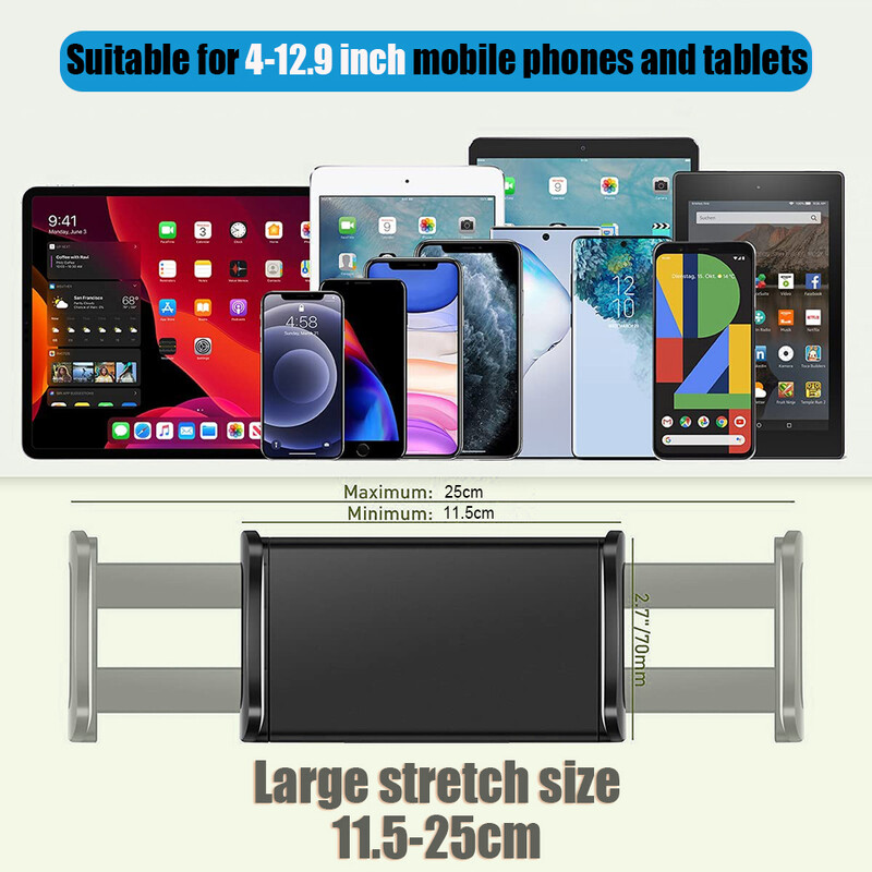 4-12.9 inčni držač tableta za automobil Magic Arm Stezaljka s 1/4 adapterom za iPad Naslonac za stražnje sjedalo Telefon Dodaci za tablete u automobilu