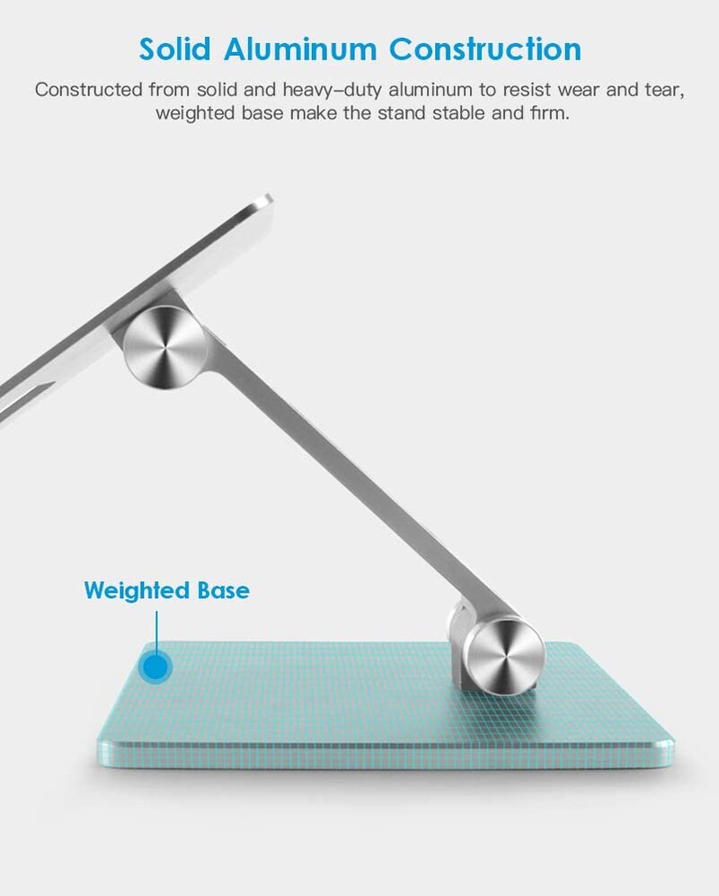 Stalak za držač telefona od aluminijske legure Podrška za mobilni pametni telefon Stolni stol za tablete Prijenosni metalni držač za mobitel za iPhone iPad