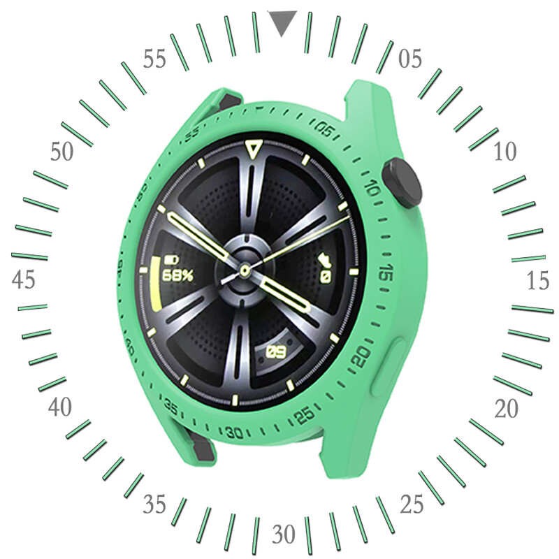 Калъф за калъф за Huawei GT3 46 мм силиконов протектор за екран Цветна защита на покритието с мащаб Аксесоари за часовник