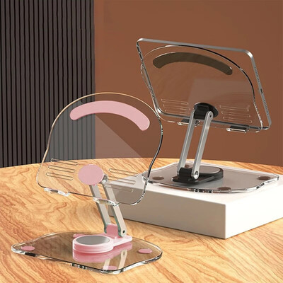 Planšetinio kompiuterio stalinis stovas, tinkamas iPad Pro 9.7 Air 4 5 Mini 6 11 Mi Pad Skaidrus akrilo stalinis telefono stovas