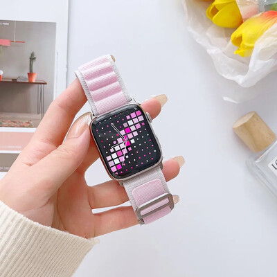 Каишка Alpine за каишки на Apple Watch 44 мм 40 мм 49 мм 45 мм 41 мм 38 мм 42 мм Найлонова гривна Iwatch Ultra 2 Series 9 3 4 5 6 7 8 SE Колан