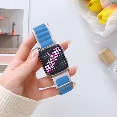 Каишка Alpine за каишки на Apple Watch 44 мм 40 мм 49 мм 45 мм 41 мм 38 мм 42 мм Найлонова гривна Iwatch Ultra 2 Series 9 3 4 5 6 7 8 SE Колан