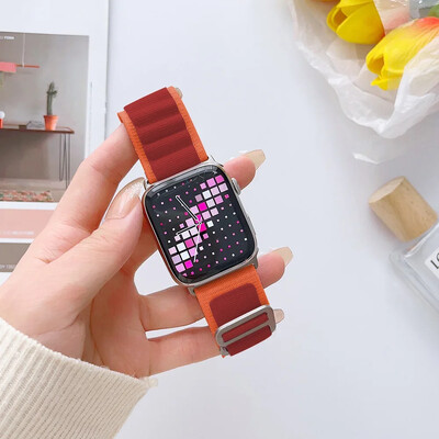 Каишка Alpine за каишки на Apple Watch 44 мм 40 мм 49 мм 45 мм 41 мм 38 мм 42 мм Найлонова гривна Iwatch Ultra 2 Series 9 3 4 5 6 7 8 SE Колан