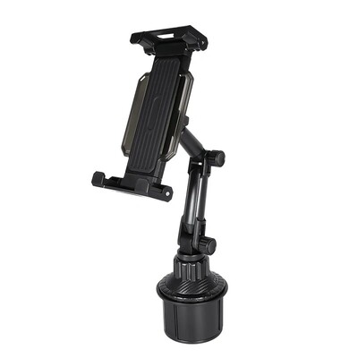 Utor za šalicu u automobilu, držač stalka za tablet, 360 Podesiva ručka, nagibna šipka, neklizajuća trokutasta baza, dodaci za automobile za Ipad Xiaomi Tab