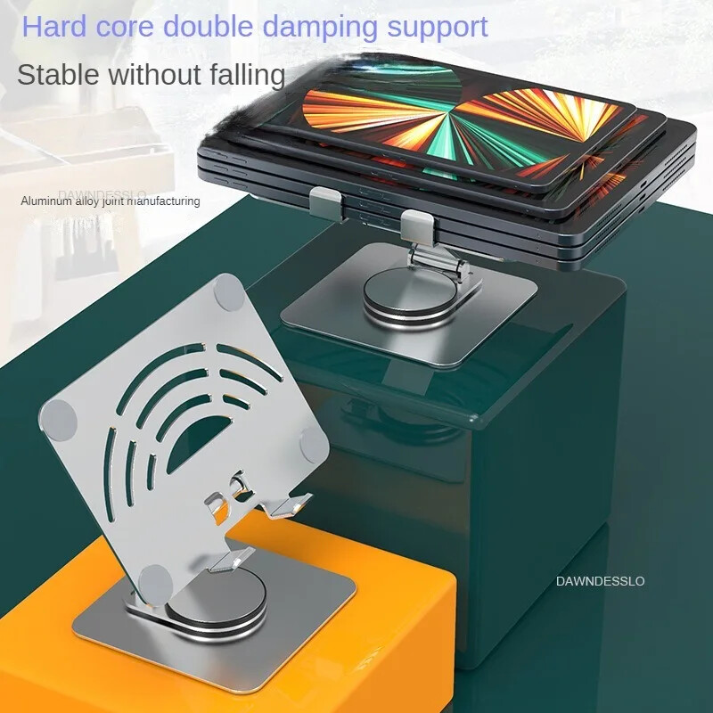 Държач за таблет за IPad Pro Стойка 360° ротация Преносима сгъваема алуминиева скоба за настолен компютър Поддръжка за лаптоп Xiaomi Samsung Tab