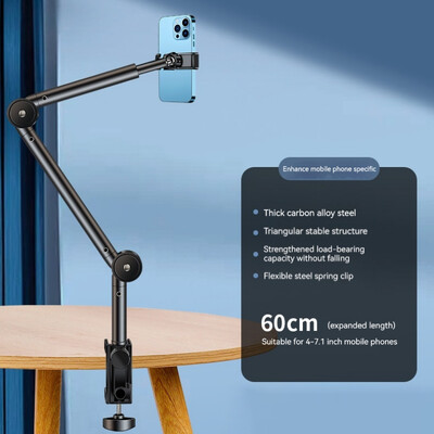 Držač za tablet s dugim rukama, stalak za 4 do 12,9 inča, podesivi 360, tablet, pametni telefon, krevet, stolni lijeni držač, nosač, podrška za Ipad