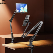 Държач за таблет за легло Регулируема настолна стойка Алуминиева опора за рамо за 4-12,9" iPad Pro Samsung Tab Xiaomi Pad Мобилен телефон