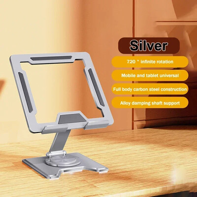 Izdubljeni stalak za tablet s podešavanjem za 360° rotirajućim nosačem za stolni stol od aluminijske legure za IPad Pro/Air/Mini mobilni telefon, univerzalni