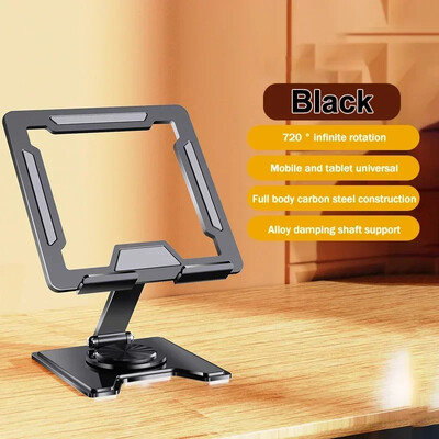 Izdubljeni stalak za tablet s podešavanjem za 360° rotirajućim nosačem za stolni stol od aluminijske legure za IPad Pro/Air/Mini mobilni telefon, univerzalni