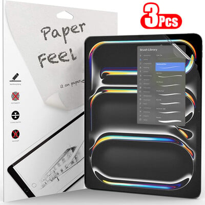 3Pcs Paper Feel Like Screen Protector за ipad Air 11 Pro 13 2024 10th 9th Generation 8 7 6 Air 5 4 Pro 11 12.9 10.5 Без стъкло