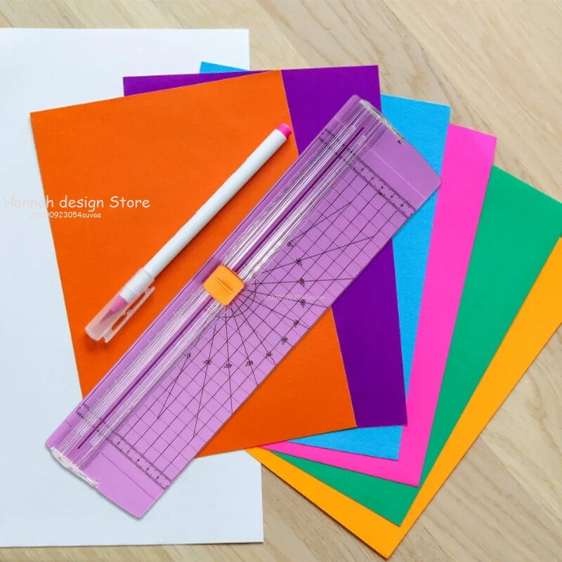 A4/A5 popieriaus pjovimo giljotininis popieriaus pjaustytuvas Nuotraukų kortelės pjovimo kilimėlio įrankis su mastelio nuotraukų kirpimo iškarpų knyga