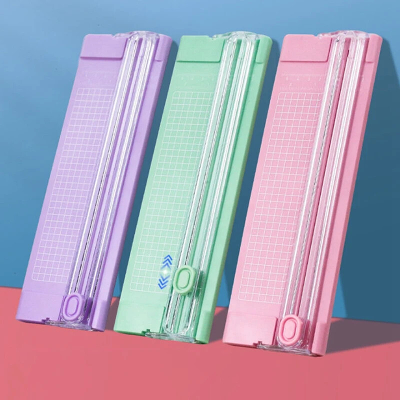 1PC Nešiojamas mini dvipusis A4 popieriaus pjaustytuvas rankiniu būdu pjaustomas nuotraukų kortelių aparatas biuro popieriaus pjaustytuvo vadovas artefaktai