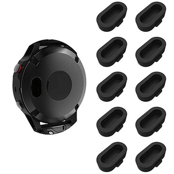 10 τμχ/Παρτίδα σιλικόνη Dustproof Protective Plugs Caps For Garmin Vivoactive 5/4/4S/3 Venu 2/2S/2 Plus Approach S12 S40 S42 S60 S62