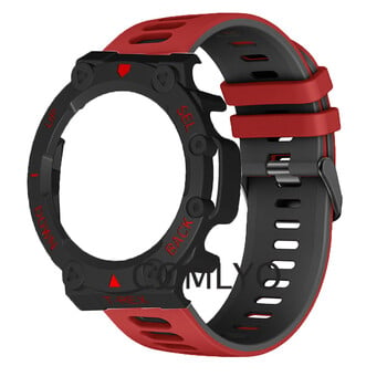 Ζάντα 2 σε 1 για Amazfit T-Rex 2 t REX 2 λουράκι Silione Soft βραχιόλι t rex 2 Θήκη PC Σκληρό προστατευτικό κάλυμμα προφυλακτήρα με κέλυφος