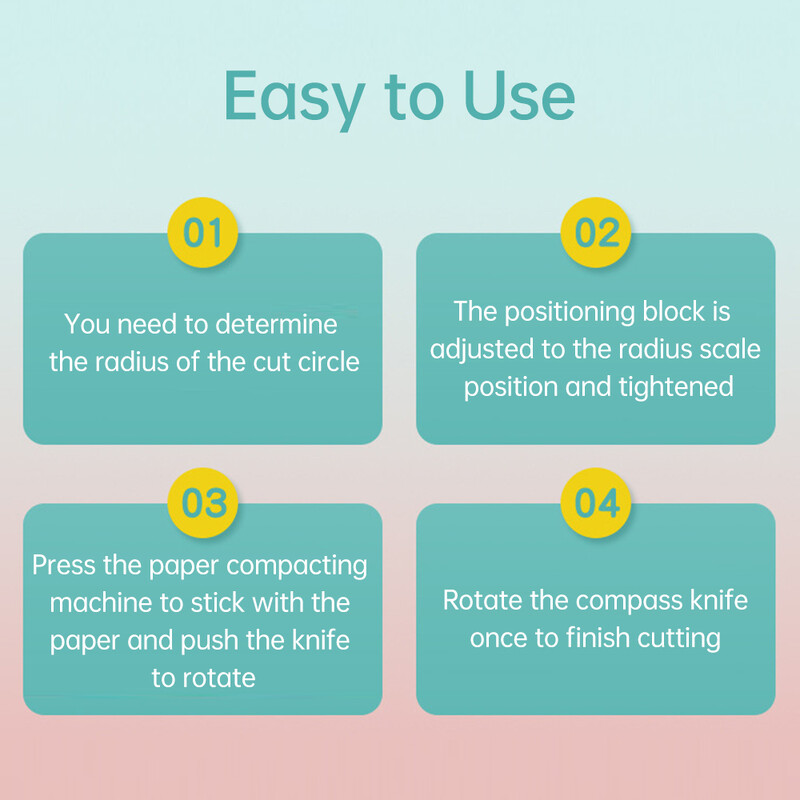 KW-triO apļa griezējs 360 grādu ar rokām darināts rotācijas kompass, regulējams apļa diametrs, DIY kartes papīra griešanas rīks