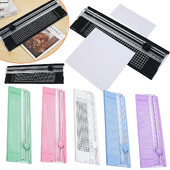 Iškarpų albumo žoliapjovė A4 Precizinio popieriaus nuotraukų pjaustytuvai Giljotininiai iškarpų pjaustymo kilimėliai su ištraukiama liniuote Biuro reikmenys