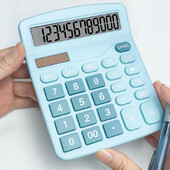 Kalkulator s velikim LCD zaslonom s 12 znamenki, kalkulator standardne funkcije s dvostrukim napajanjem na solarno i baterijsko napajanje za kućni osnovni stolni ured