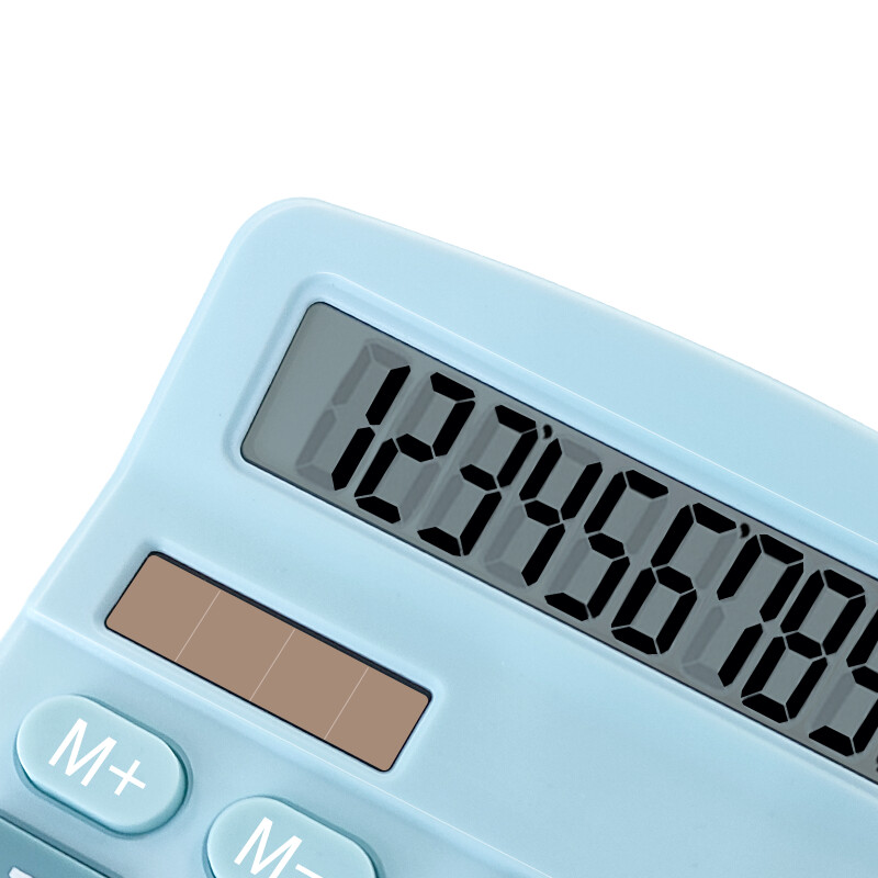 Kalkulator s velikim LCD zaslonom s 12 znamenki, kalkulator standardne funkcije s dvostrukim napajanjem na solarno i baterijsko napajanje za kućni osnovni stolni ured