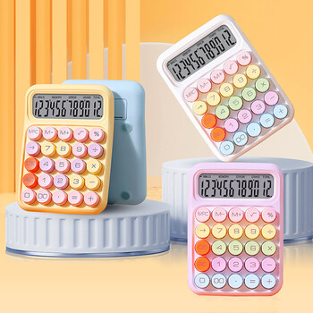 New Ins Dopamine Candy Colour Calculators Голям дисплей Механична Dot Keyboard Back Училищни пособия Ученици/Финанси Канцеларски материали