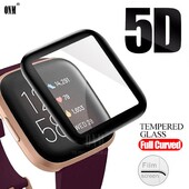 5D Curved Edge Пълно покритие Меко прозрачно защитно фолио за Fitbit Versa 2 3 Часовник Versa2 Versa3 Предпазител на екрана (не стъклен)