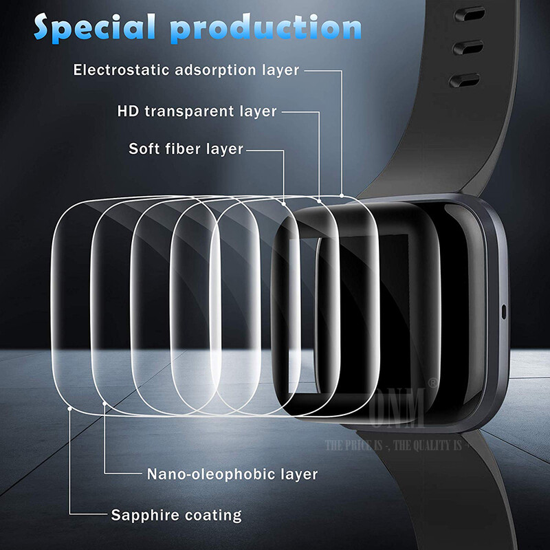 5D Curved Edge Пълно покритие Меко прозрачно защитно фолио за Fitbit Versa 2 3 Часовник Versa2 Versa3 Предпазител на екрана (не стъклен)
