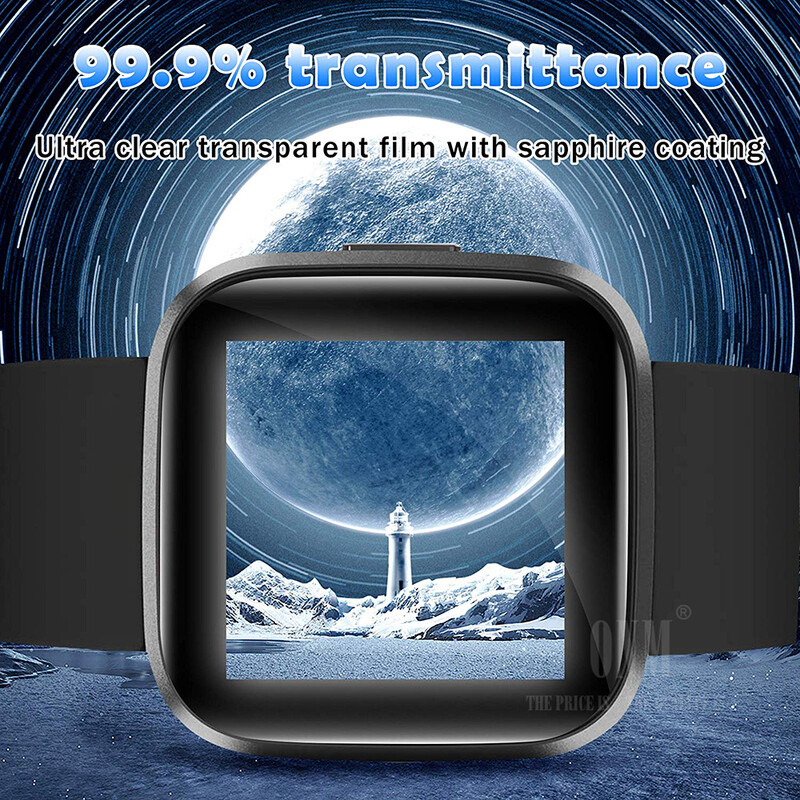 5D Curved Edge Пълно покритие Меко прозрачно защитно фолио за Fitbit Versa 2 3 Часовник Versa2 Versa3 Предпазител на екрана (не стъклен)