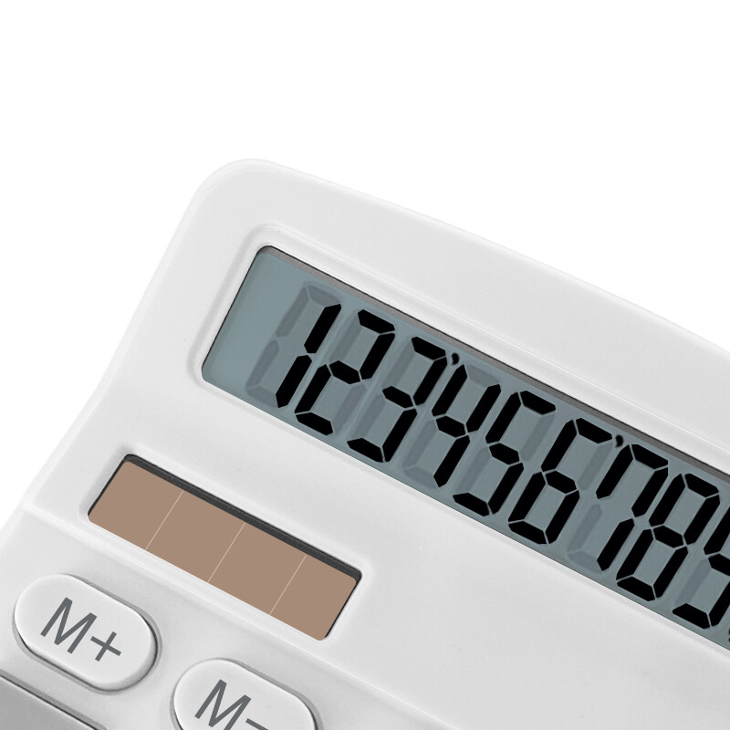 12-цифрен голям LCD дисплей Калкулатор Стандартен функционален калкулатор с двойно захранване от слънчева енергия и батерия за Home Basic Настолен офис