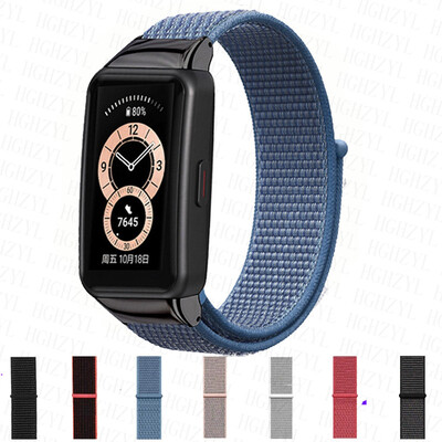 JAUNA neilona rokassprādze priekš Huawei Band6 Correa viedpulksteņa rezerves josta Elpojoša sporta priekš HONOR Band 6 7 Pro siksna