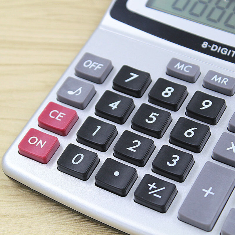 Kalkulator KK-800A Metalni stolni veliki, široki font Kalkulator 8 A Poslovni računalni uredski materijal s proizvođačem na veliko
