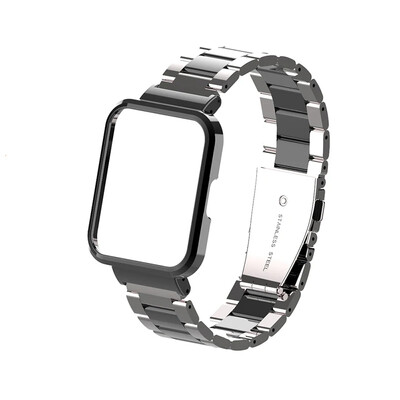 За часовник POCO Протектор за каишка за часовник Неръждаема стомана Магнитна примка Гривни + капак За часовник POCO Метална лента за китка Shell frame