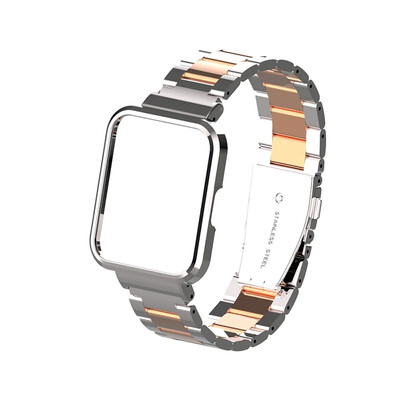 За часовник POCO Протектор за каишка за часовник Неръждаема стомана Магнитна примка Гривни + капак За часовник POCO Метална лента за китка Shell frame