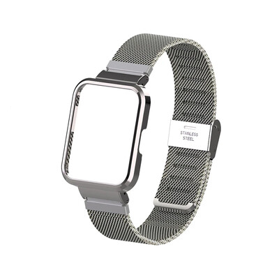 За часовник POCO Протектор за каишка за часовник Неръждаема стомана Магнитна примка Гривни + капак За часовник POCO Метална лента за китка Shell frame