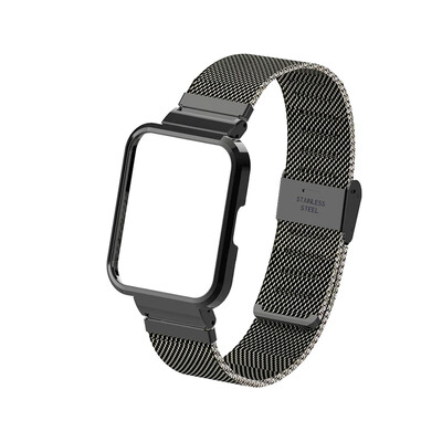 За часовник POCO Протектор за каишка за часовник Неръждаема стомана Магнитна примка Гривни + капак За часовник POCO Метална лента за китка Shell frame