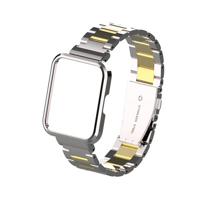 За часовник POCO Протектор за каишка за часовник Неръждаема стомана Магнитна примка Гривни + капак За часовник POCO Метална лента за китка Shell frame