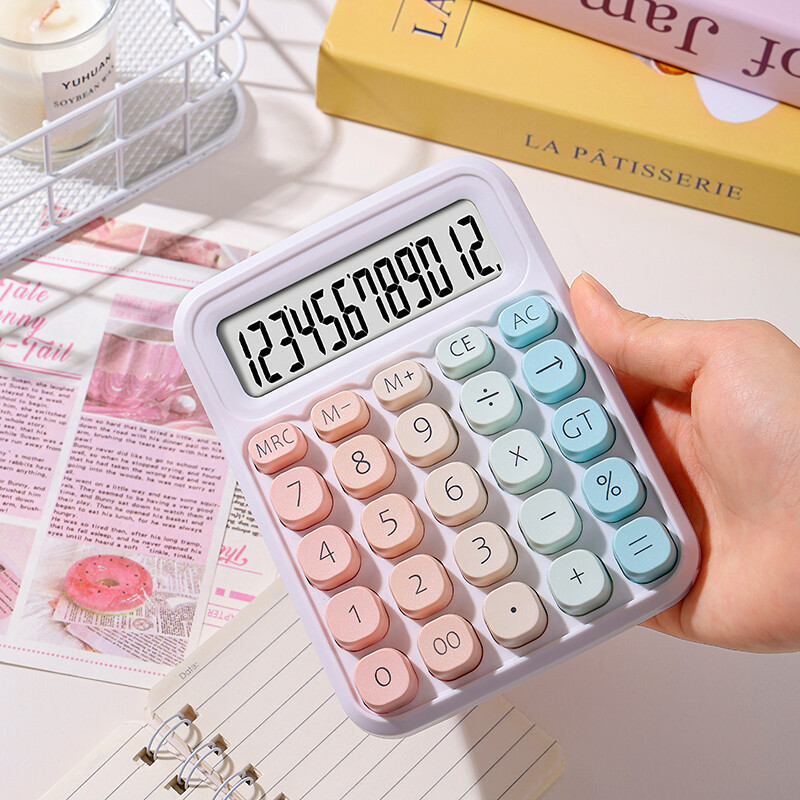 Kalkulator s dvostrukim napajanjem, 12 znamenki, elektronički kalkulator, kućni, uredski, školski, financijski, računovodstveni alati