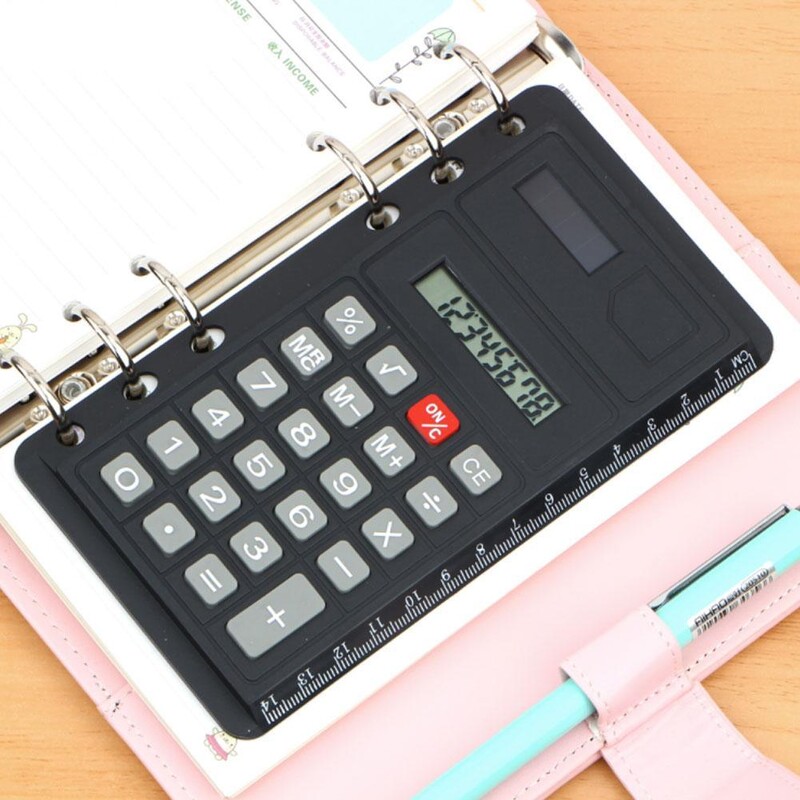 1 kom. kalkulator za vezivanje listova s brojkama na ravnalu 8 višenamjenskih dnevnih bilježnica Kalkulator planer kalkulator