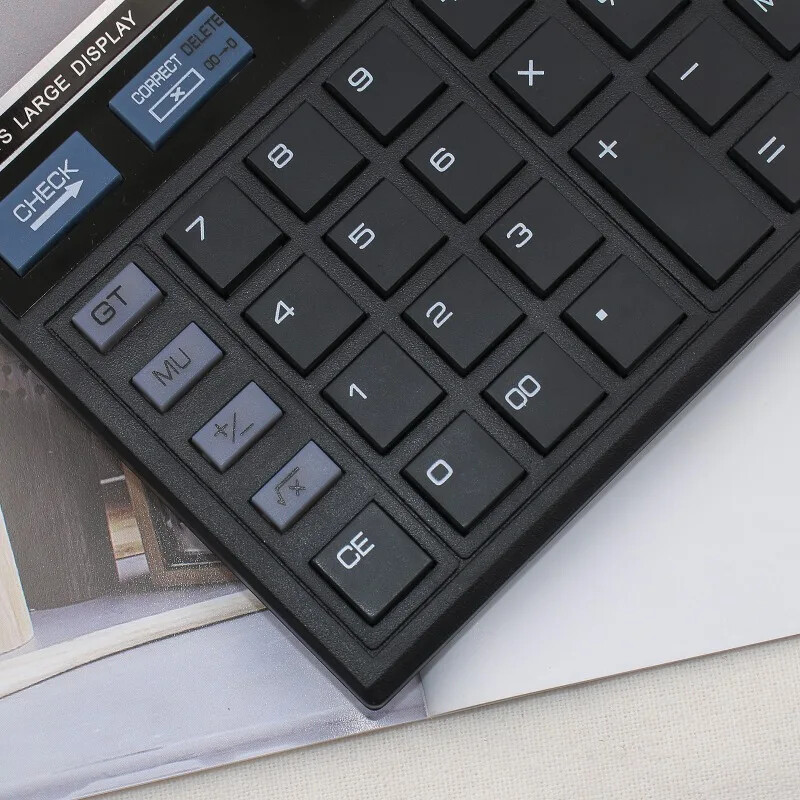 12-znamenkasta solarna baterija s dvostrukim napajanjem, veliki zaslon, uredski stolni kalkulator, školski pribor, pribor za studente/financije