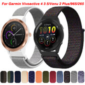 20 22 mm nailonist kellarihm Garmin Vivoactive 3 4 5/Venu 2 Plus/Venu 3/Forerunner 265 965 745 645 255 muusikakonksu aasa rihm