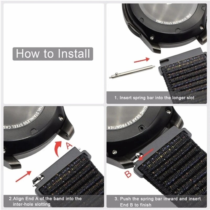 20 22 mm nailonist kellarihm Garmin Vivoactive 3 4 5/Venu 2 Plus/Venu 3/Forerunner 265 965 745 645 255 muusikakonksu aasa rihm