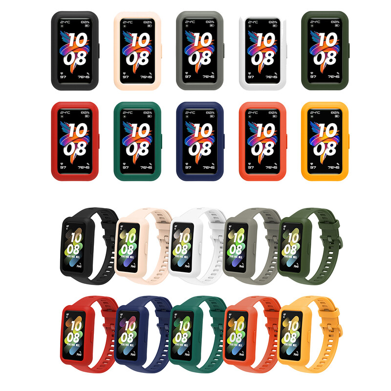 Silikonska narukvica za Huawei Band 7 remen 45 mm Correa narukvica Huawei Band Series 7 45 mm remen sat Zaštitni dodaci