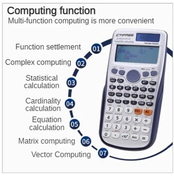 Αριθμομηχανή για 991ES-PLUS Original Scientific Calculator 417 Λειτουργίες για μαθητές γυμνασίου Μπαταρία κέρματος γραφείου